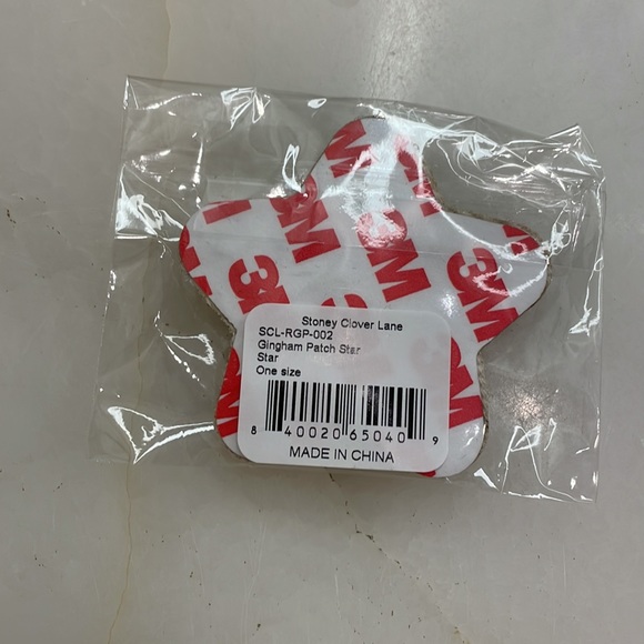 BNWT SCL Gingham & Pearl Star Patch - Picture 3 of 3